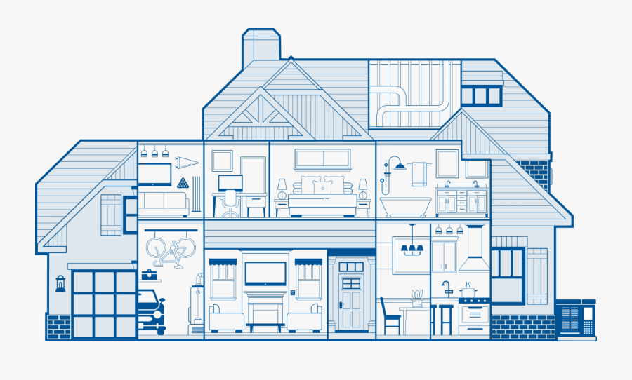 Home Cutaway - Meritage Homes Floor Plans Orlando, Transparent Clipart