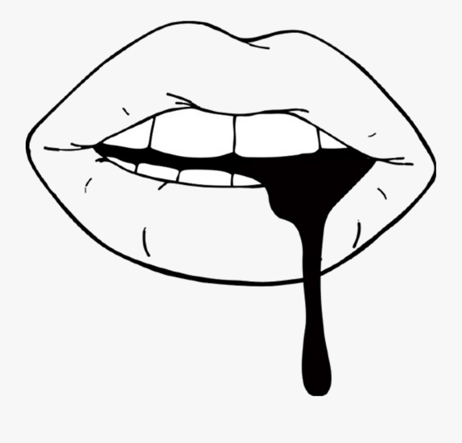 Transparent Black And White Lips Clipart , Png Download - Black And White Lips, Transparent Clipart