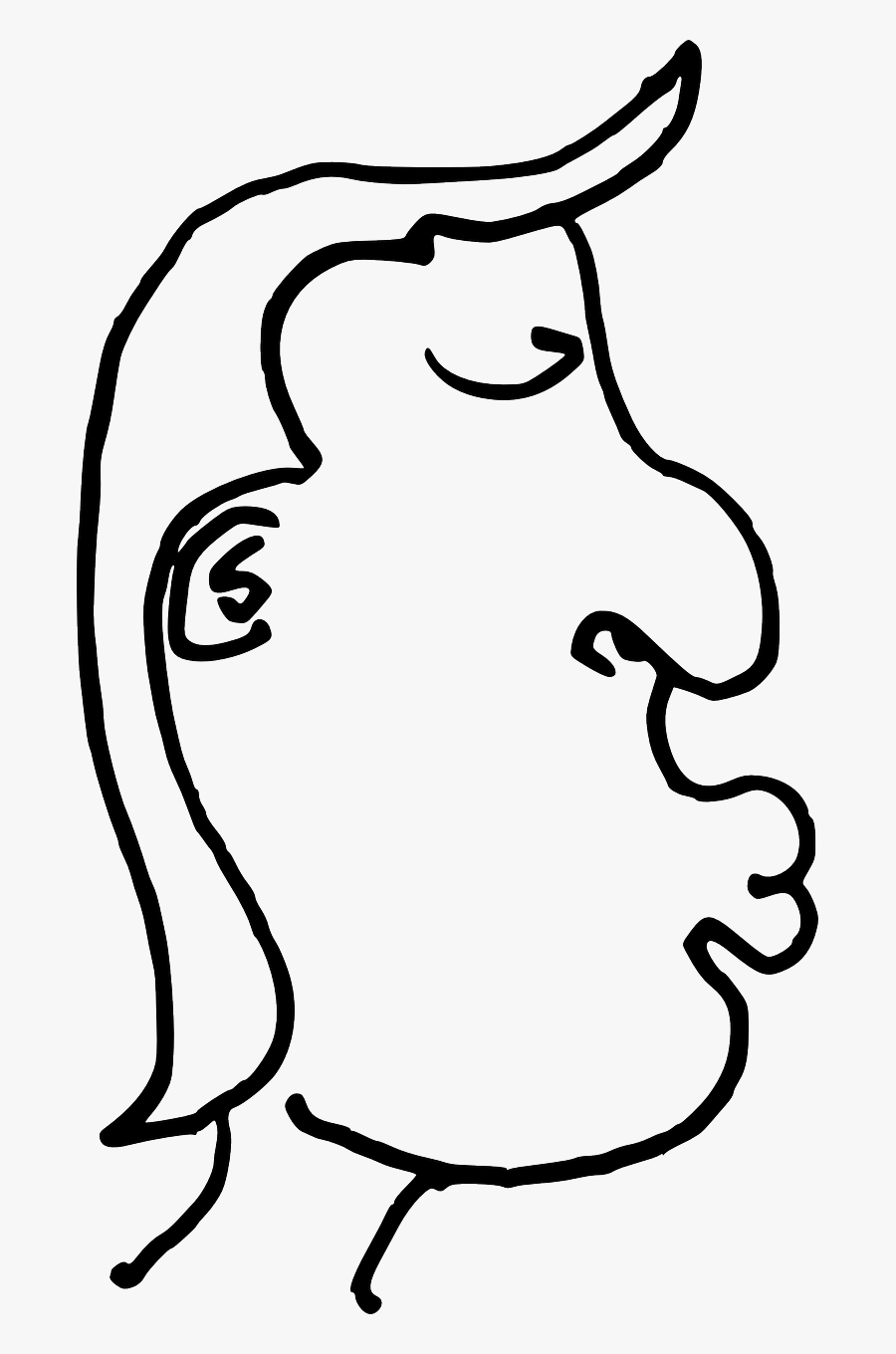 Transparent Lip Clipart Black And White - Beso De Perfil Png, Transparent Clipart