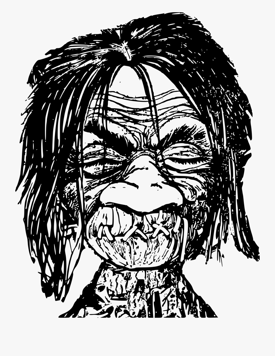 Evil Face Horror Lips Man Png Image - Black Man Lips Cartoon, Transparent Clipart