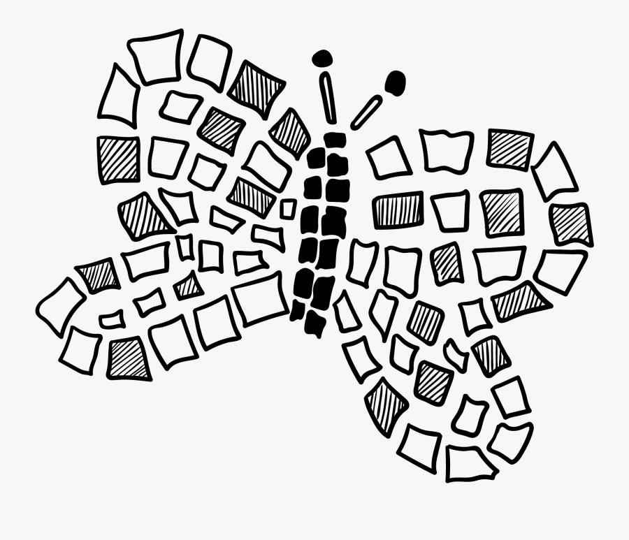 Paper Mosaic Clipart Black And White, Transparent Clipart
