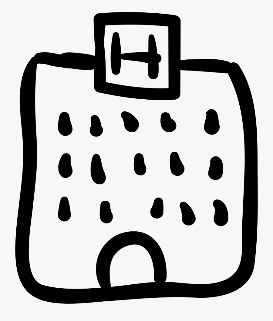 Hotel Hand Drawn Building Comments - Hotel, Transparent Clipart