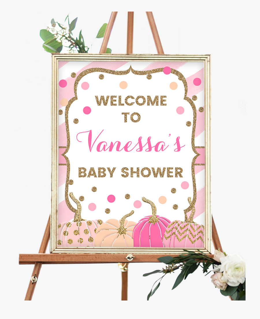 Clip Art Pink And Gold - Safari Baby Shower Welcome Sign, Transparent Clipart