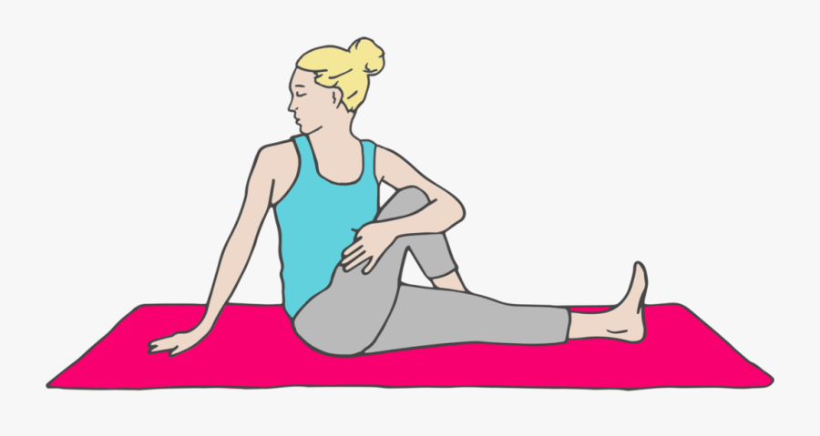 Half Twist Pose - Sitting, Transparent Clipart
