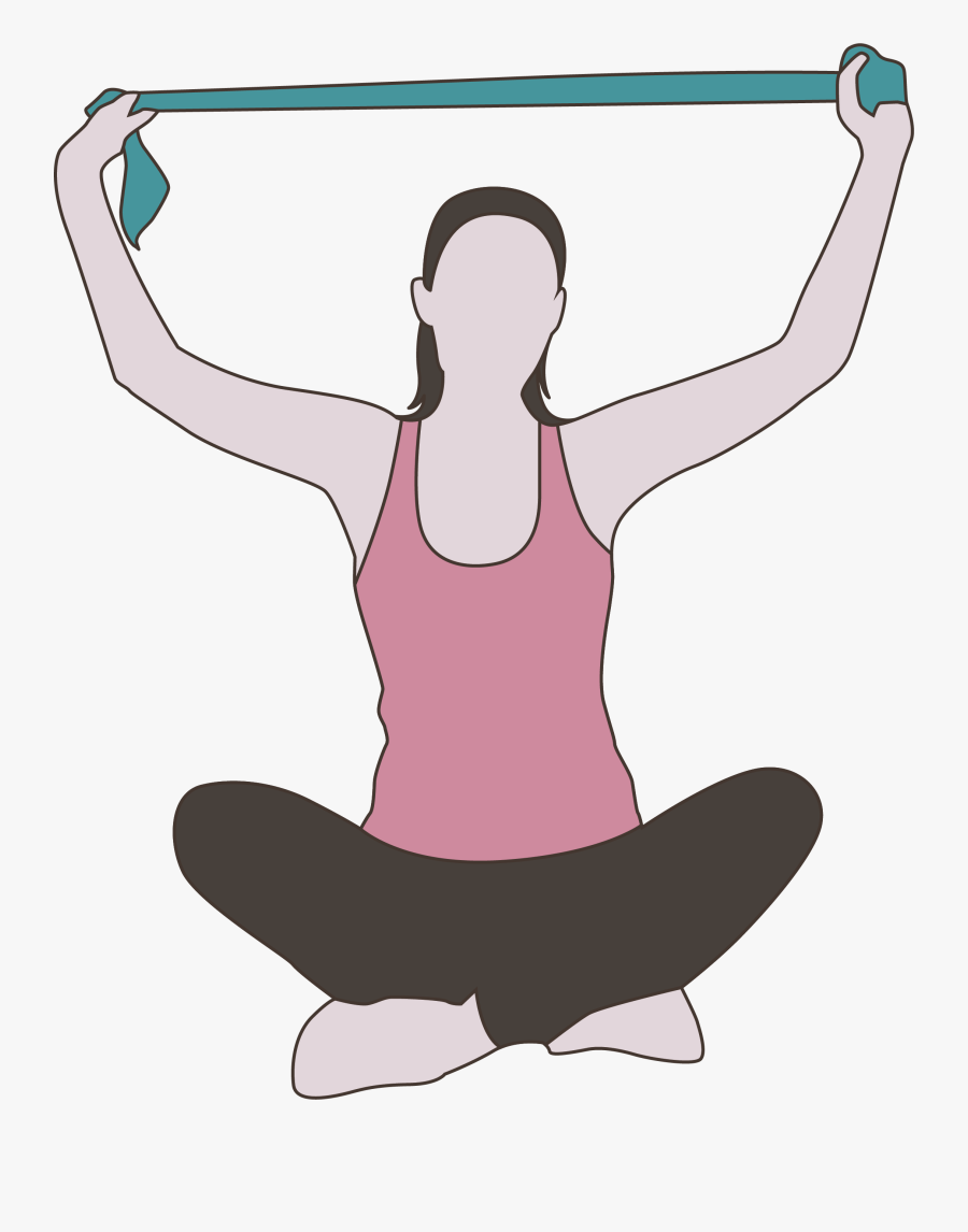 Yoga Belt Stretch Png Download - Sitting, Transparent Clipart