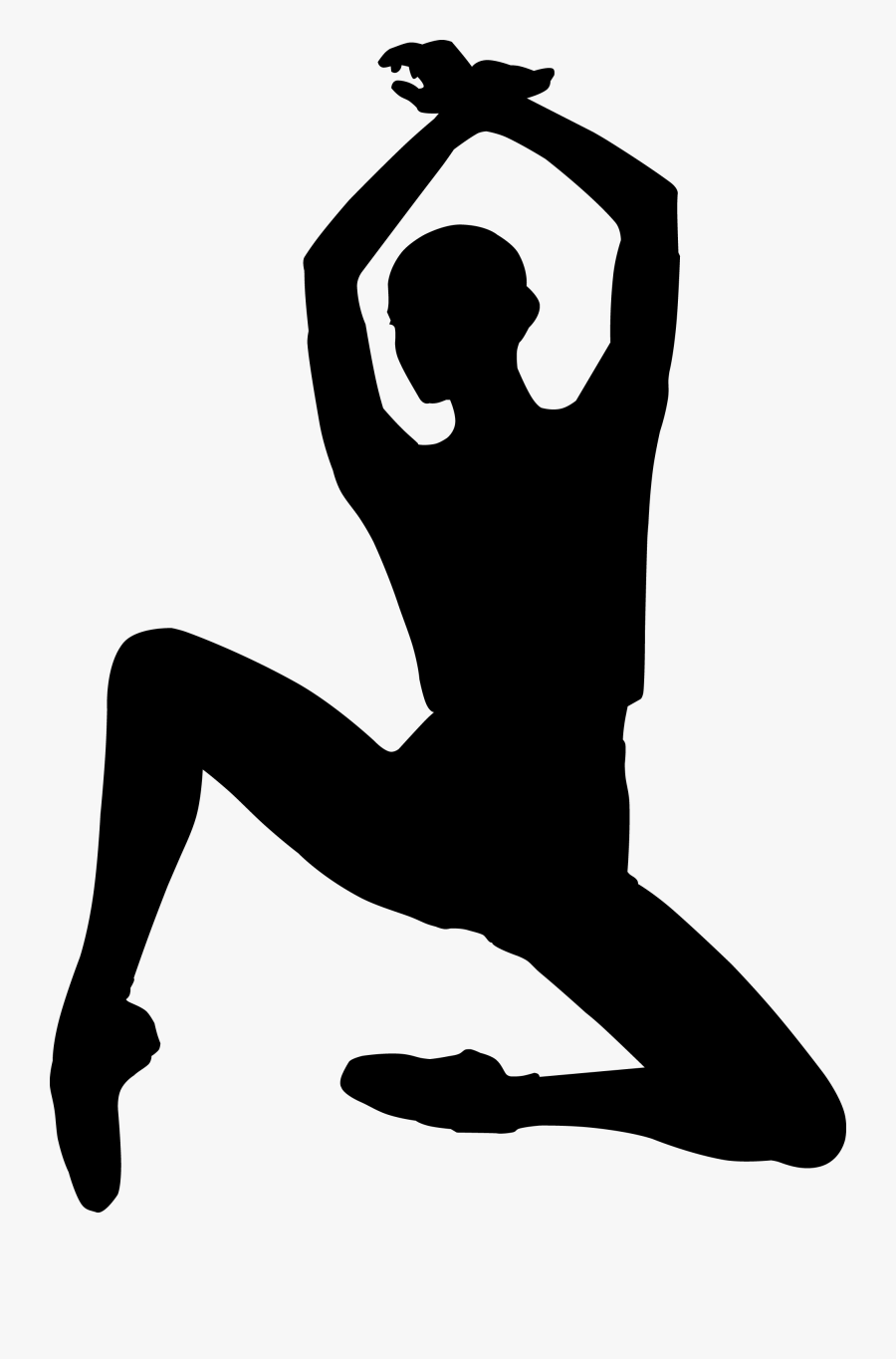 2 Dancers Silhouette Circular, Transparent Clipart
