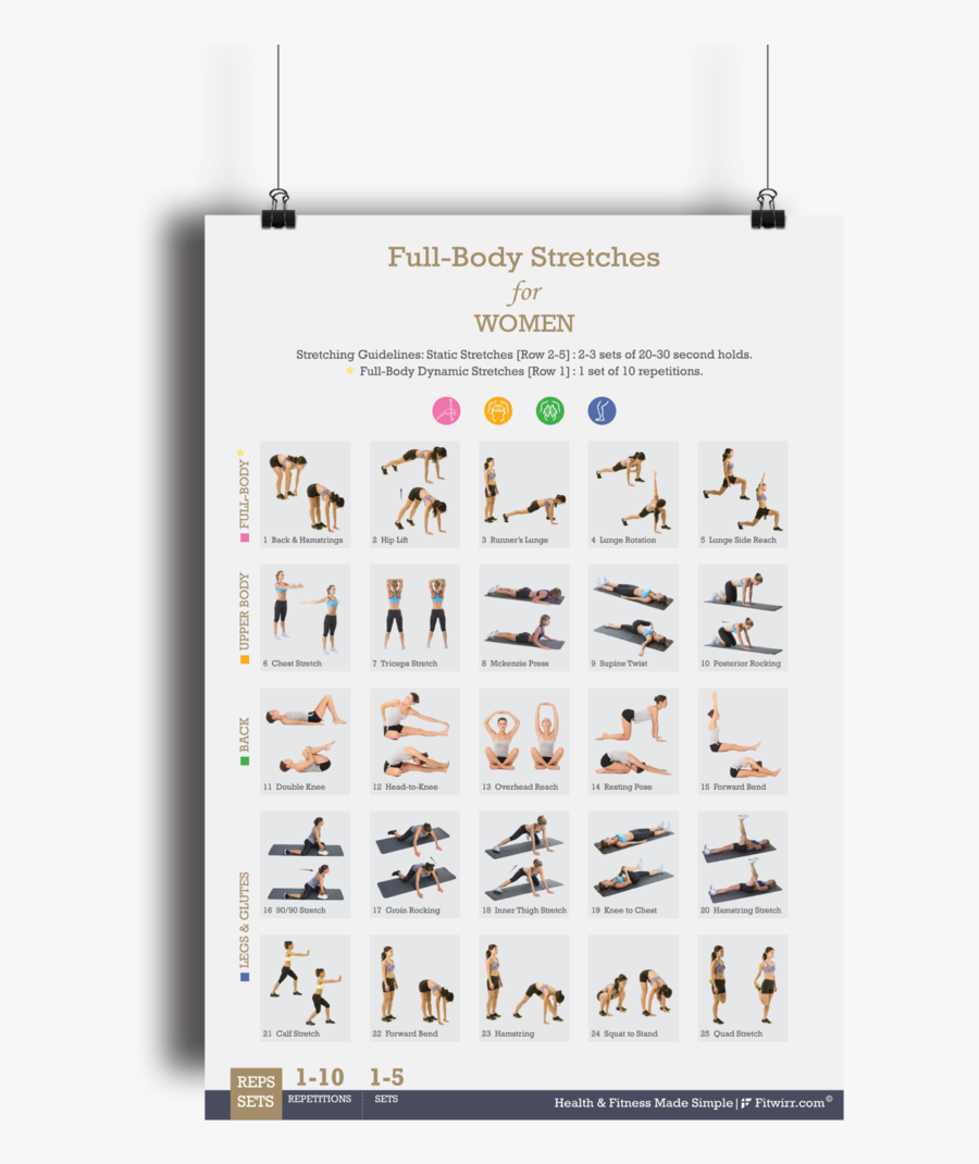 Full Body Stretches For Women, Transparent Clipart