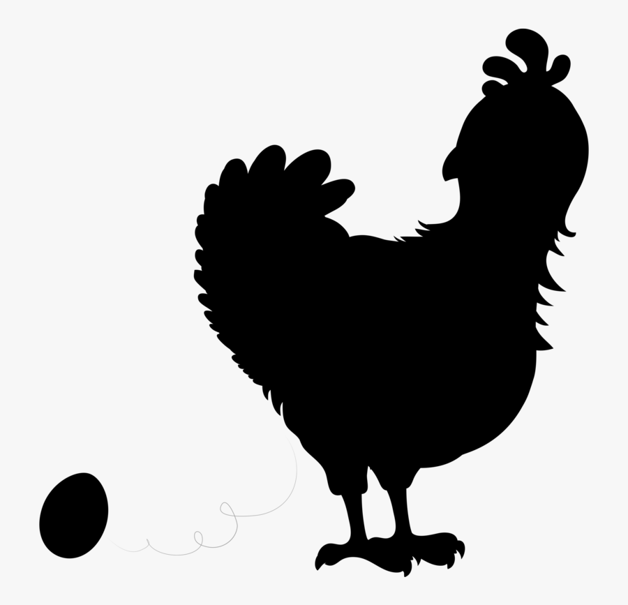 Rooster Clip Art Silhouette Fauna Black - Rooster, Transparent Clipart