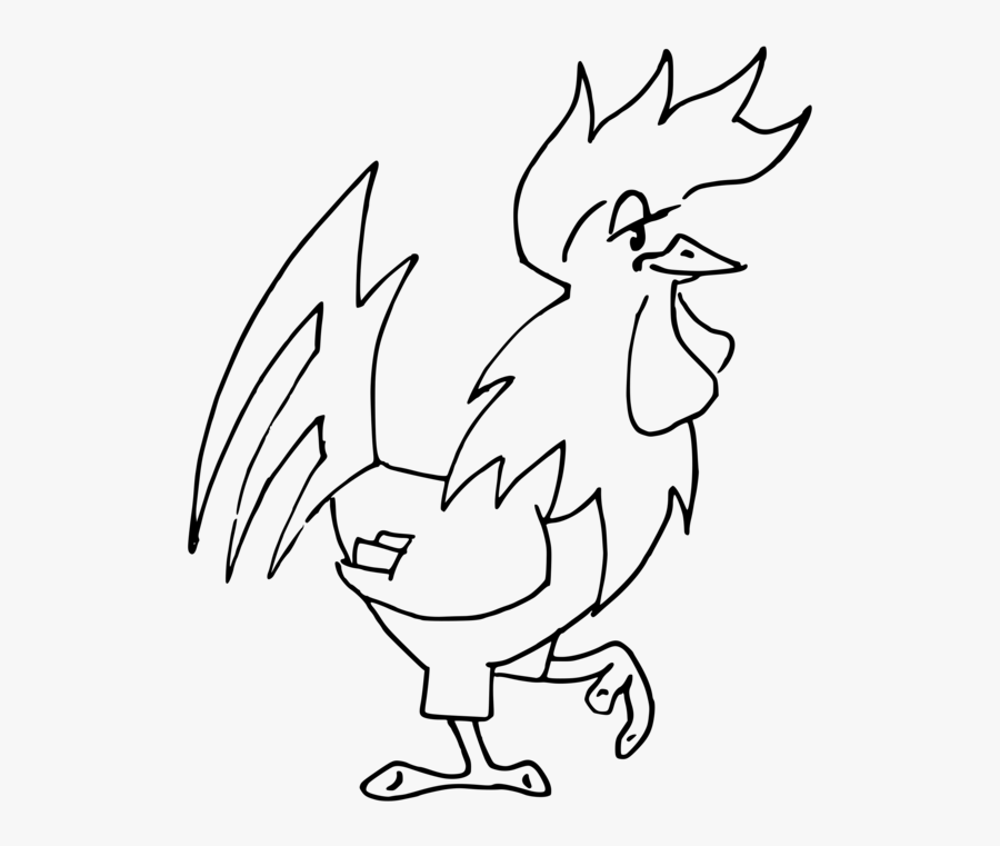 Rooster Chicken Black And White Drawing Computer Icons - Rooster, Transparent Clipart