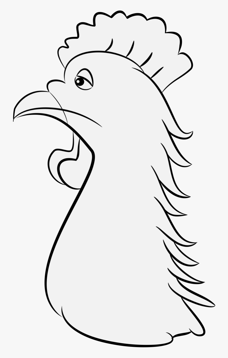 Transparent Chicken Head Png - Rooster, Transparent Clipart