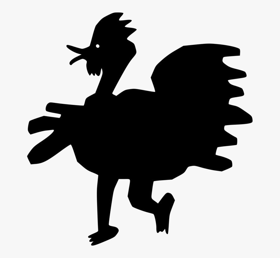 Crazy Rooster - Silhouette Of Folk Dance, Transparent Clipart