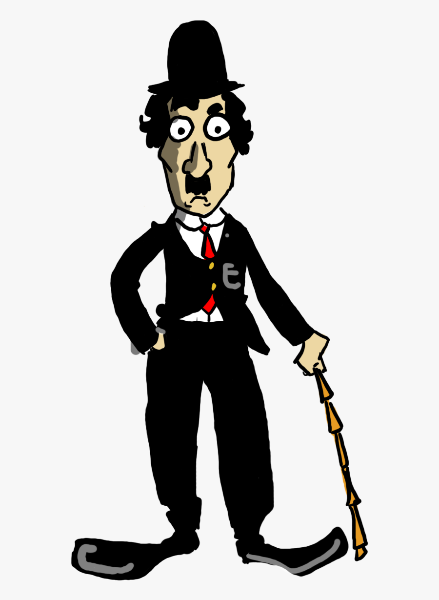 Charlie Chaplin Cartoon Png, Transparent Clipart