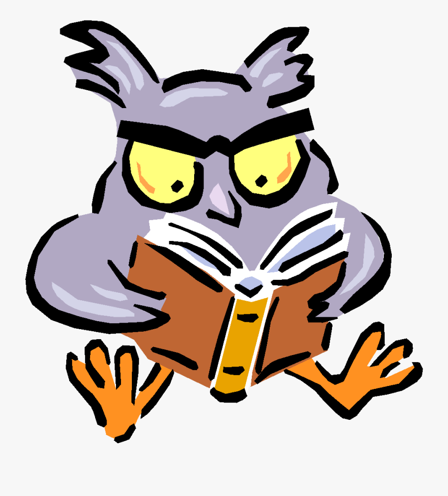 Transparent Silence Clipart - Imagen De Buho Leyendo, Transparent Clipart