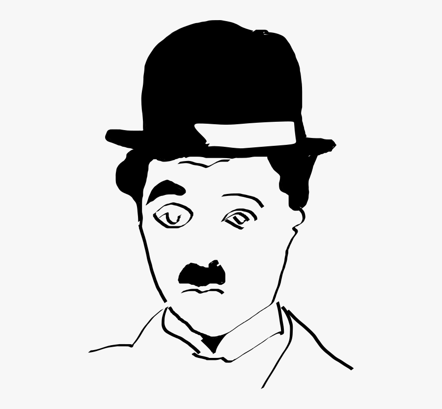Hairstyle,art,monochrome Photography - Charlie Chaplin Head Png, Transparent Clipart