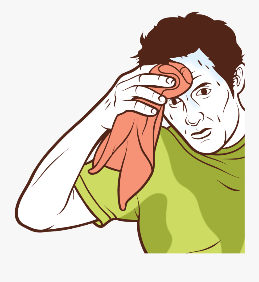 Sweating Towel Guy Png, Transparent Clipart