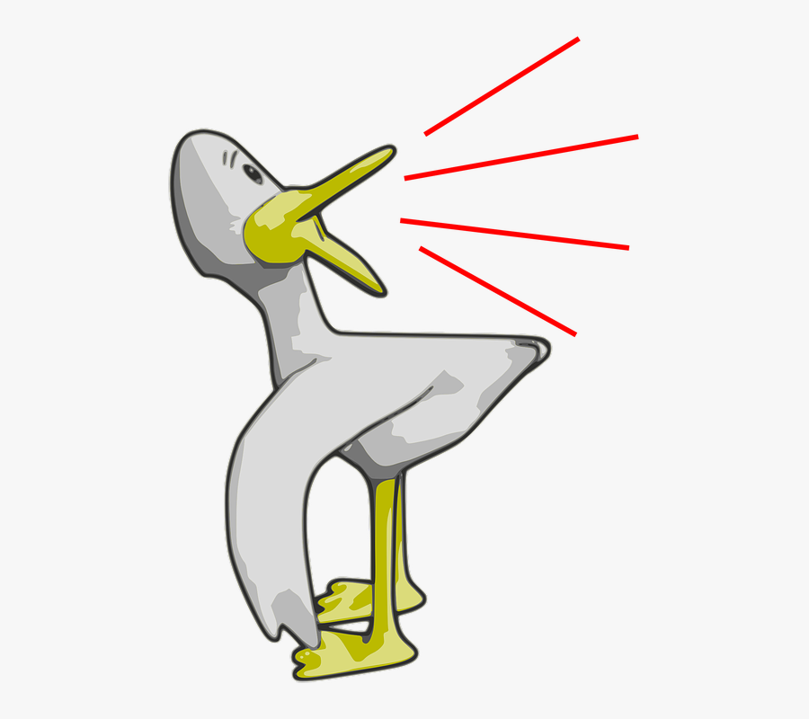 Duck Talking Cartoon Funny Drawing Character Bird - Quack Clip Art, Transparent Clipart