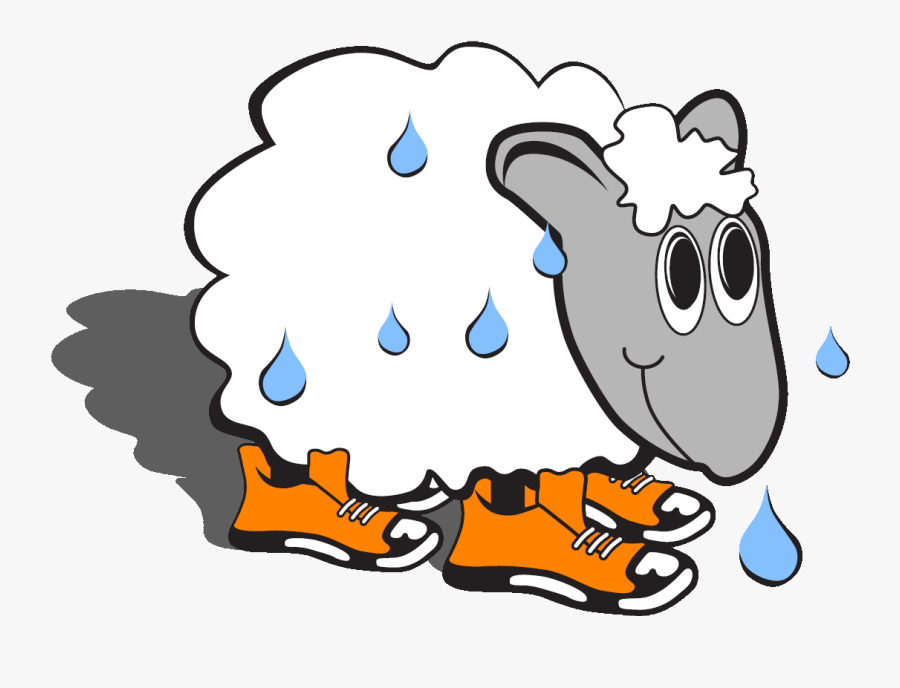 Transparent Sweat Clipart - Sweating Sheep Cartoon, Transparent Clipart