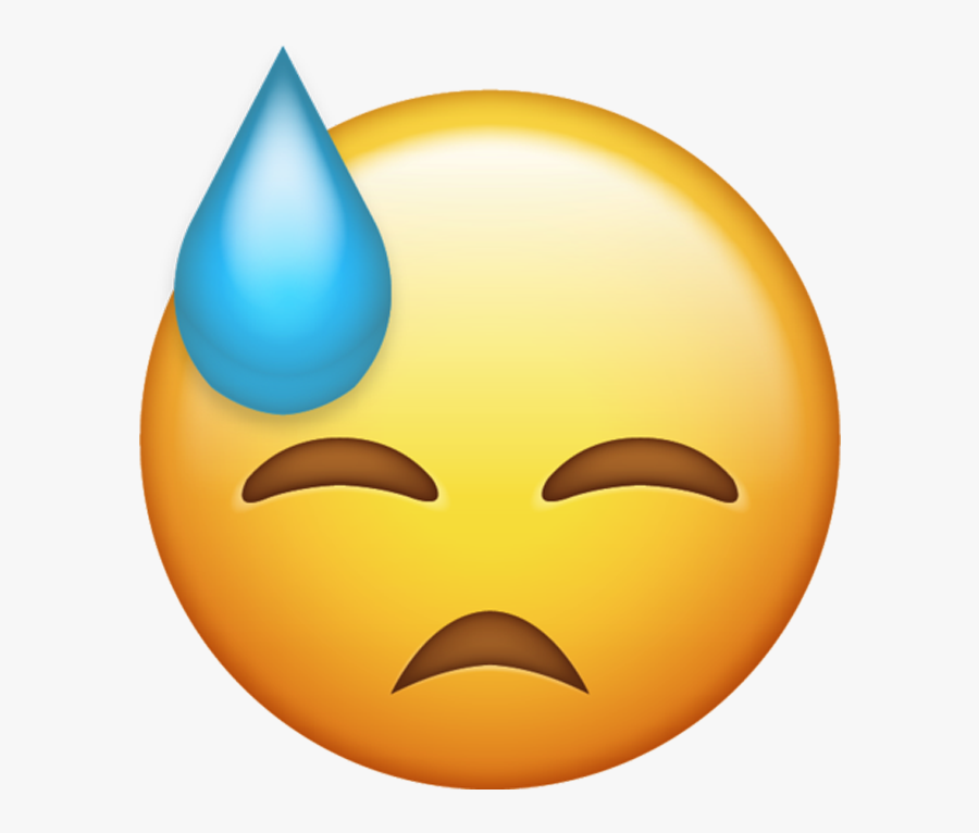 Sweat Emoji Png - Sweating Emoji No Background, Transparent Clipart