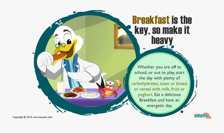 Breakfast Is The Key - Cartoon, Transparent Clipart