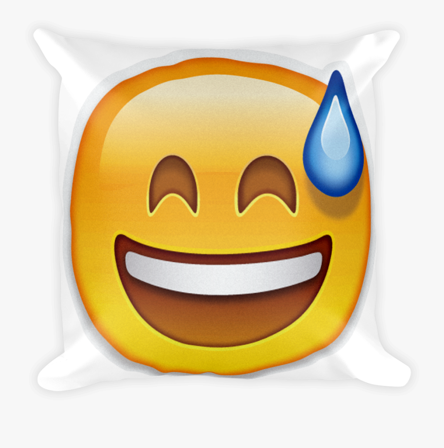 Smiling Face With Open Mouth And Cold Sweat , Png Download - 😅 Png, Transparent Clipart