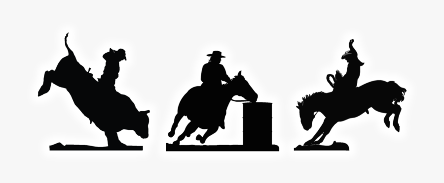 Rodeo Drawing Clip Art - Horse Silhouette Barrel Racing, Transparent Clipart