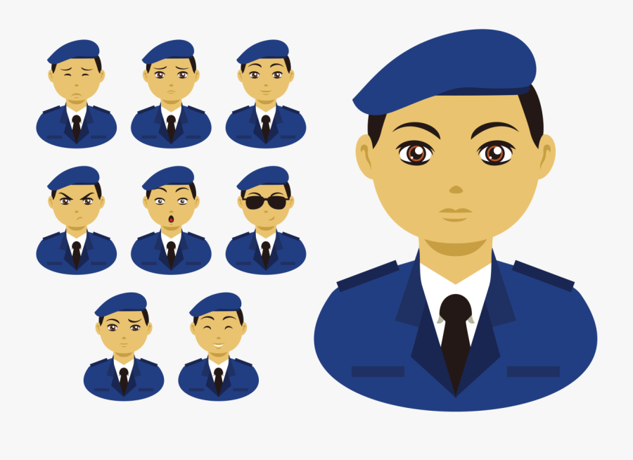Brigadier Emotions Expression Vector - Niño Brigadier Animado, Transparent Clipart