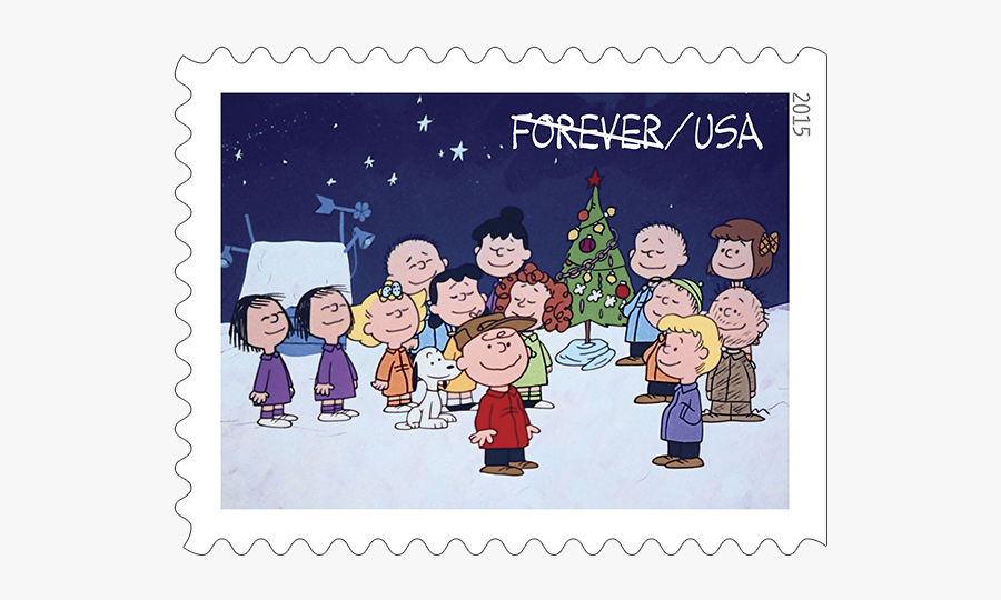 Stamp Cbxmas Gallery-4 - Charlie Brown Christmas End Scene, Transparent Clipart