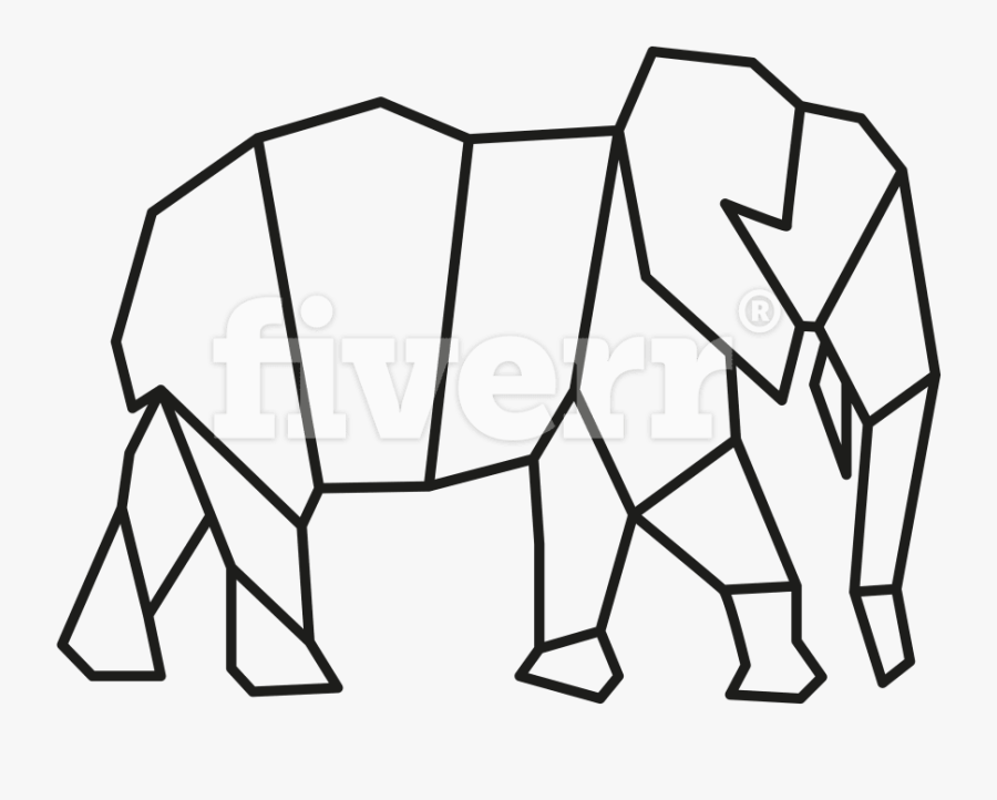 Simple Geometric Animals - Easy Geometric Animal Drawing, Transparent Clipart