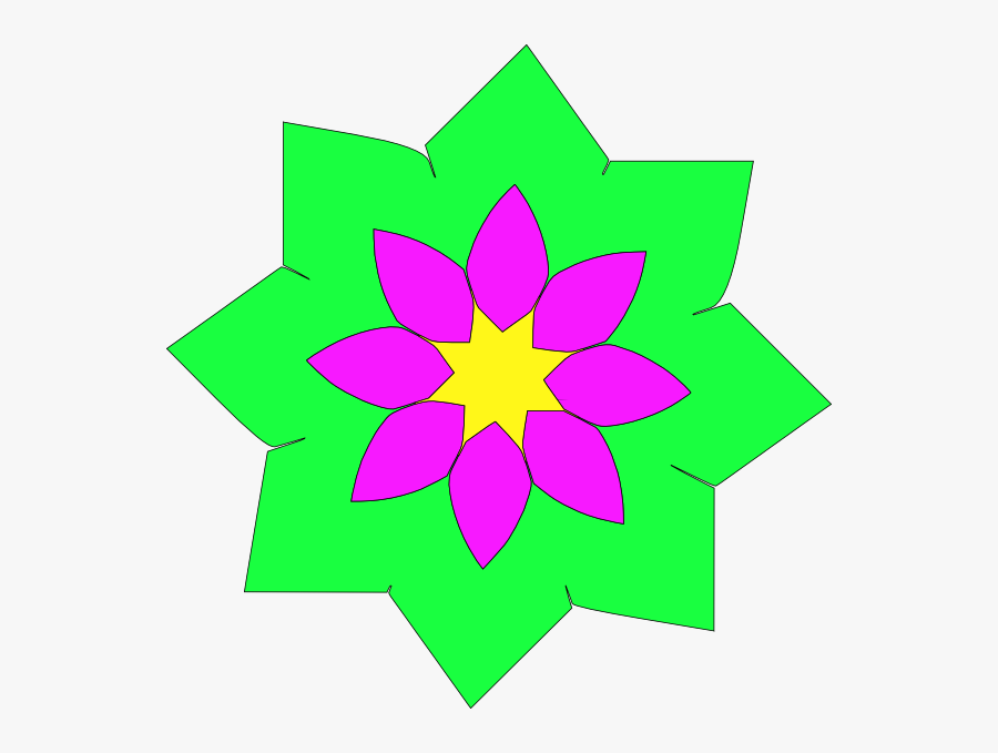 Geometric Flower Shape Svg Clip Arts - Flower Using Geometric Shapes, Transparent Clipart