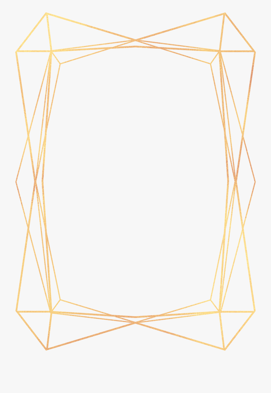 Gold Shapes - Picture Frame, Transparent Clipart