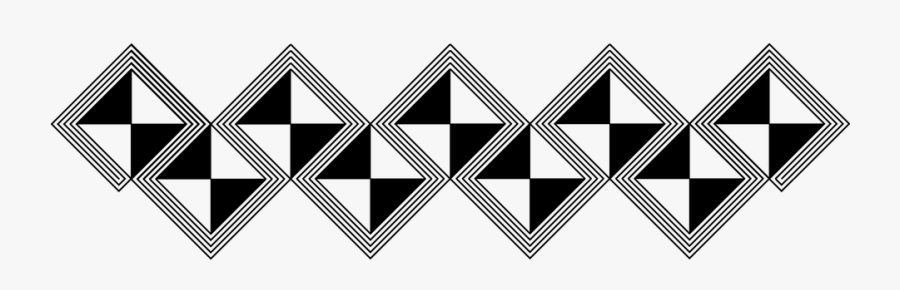 African, Border, Geometric, Pattern - African Patterns Black And White, Transparent Clipart