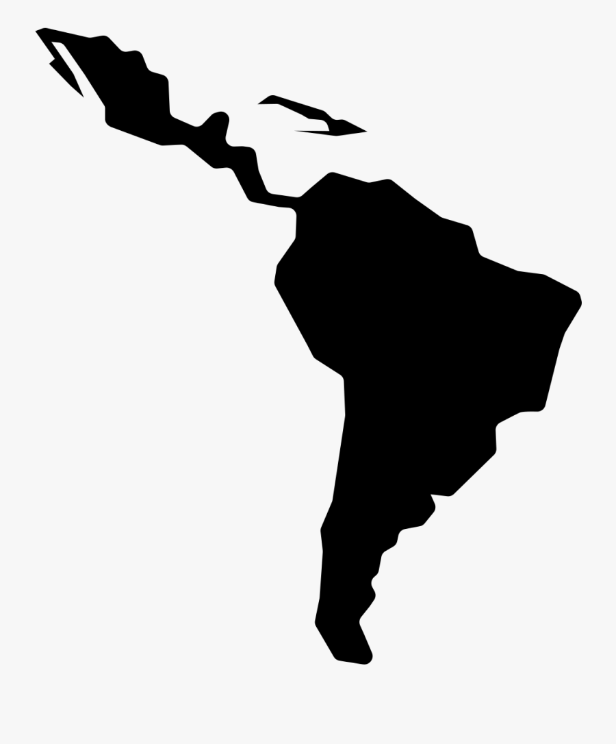 Clip Art Latin American Clipart - Latin America Black And White, Transparent Clipart