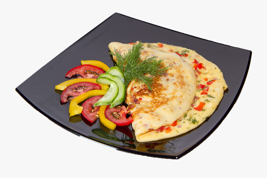 Plate Of Food Png - Omelette Png, Transparent Clipart