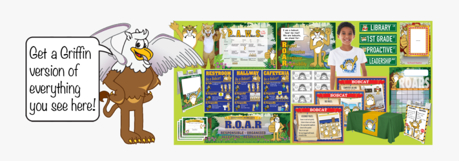 Pbis Posters Griffin Mascot Clip Art - Clip Art, Transparent Clipart