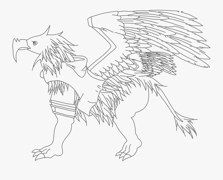 Line Art,walking Shoe,beak - Lineart Grifo, Transparent Clipart