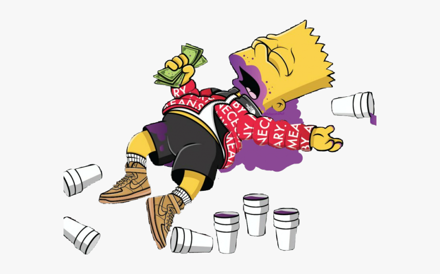 Bart Simpson Lean Png, Transparent Clipart
