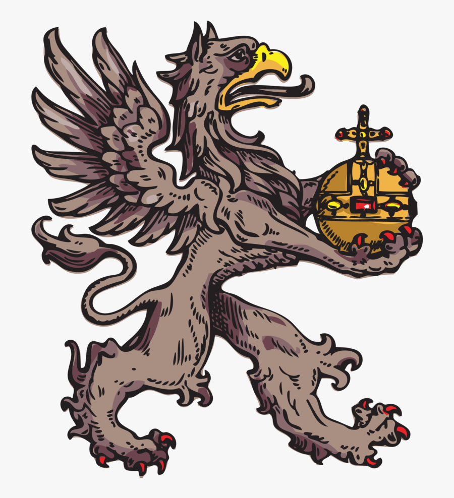 60563 - Griffin Heraldic, Transparent Clipart