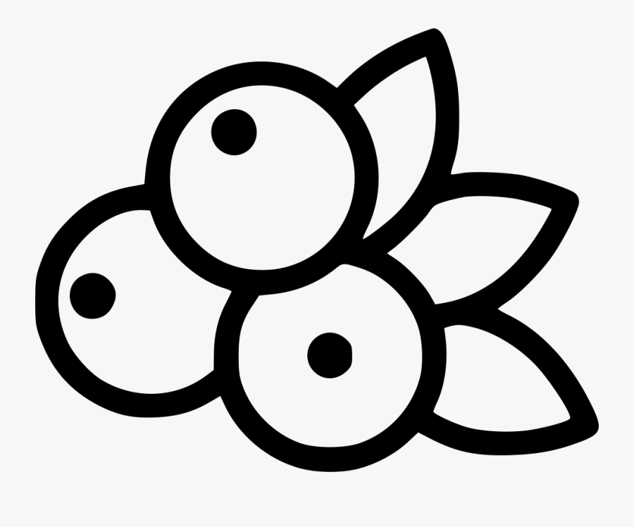 Blueberries Png Black And White - Blueberry Icon Black And White , Free