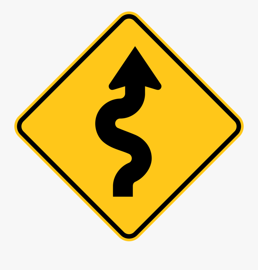 Curvy Road Ahead Sign , Free Transparent Clipart ClipartKey