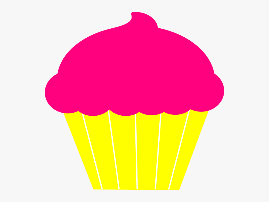 Clipart Pink And Yellow Cupcake, Transparent Clipart
