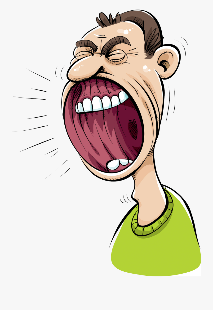Transparent Cartoon Tongue Png - Shouting Cartoon, Transparent Clipart