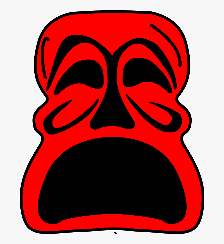 Mask - Clipart - Clip Art Red Mask, Transparent Clipart