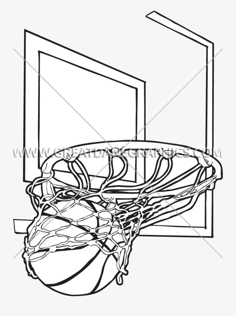 Basketball Net Drawing At Getdrawings - Basketball In Net Drawing, Transparent Clipart