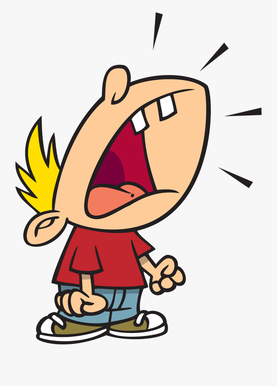 Boy Scream Cliparts - Temper Tantrum Cartoon , Free Transparent Clipart