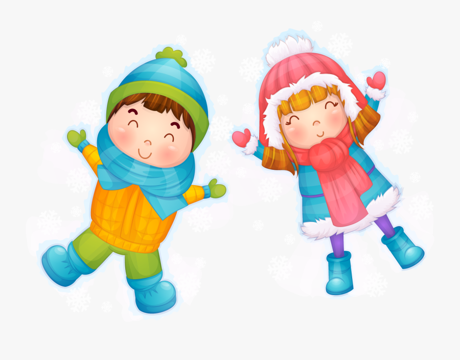Snow Angel Child Euclidean Vector Snow Angel - Clipart Children Snow, Transparent Clipart