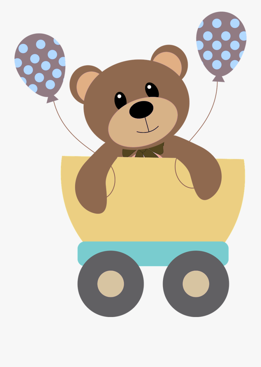 Baby-toys - Urso Marrom E Azul Png, Transparent Clipart