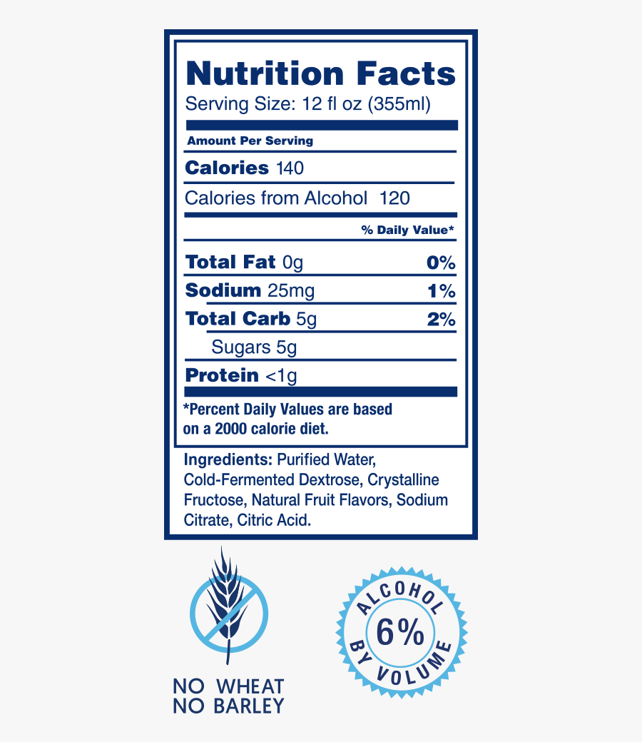 Spikedseltzer All Natural Low - White Claw Seltzer Ingredients, Transparent Clipart
