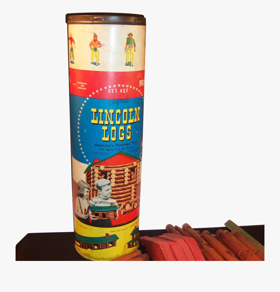 Clip Art Vintage Canister For Set - Vintage Lincoln Logs, Transparent Clipart