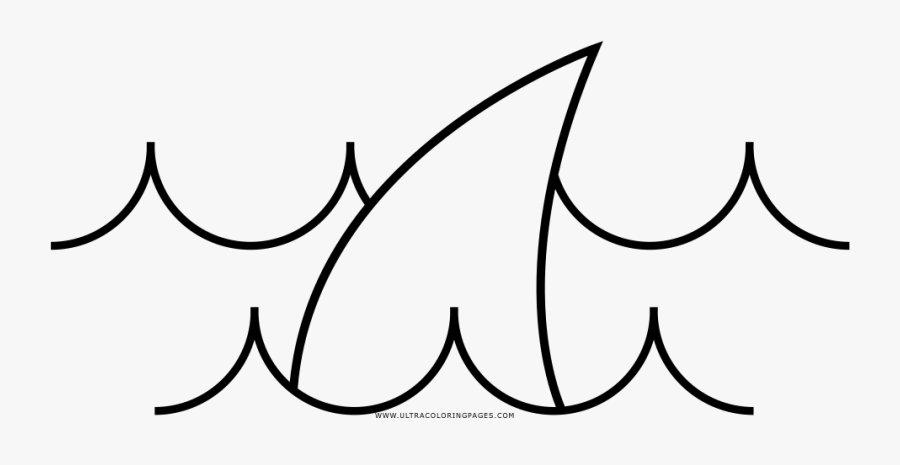 Shark Fin Coloring Page, Transparent Clipart