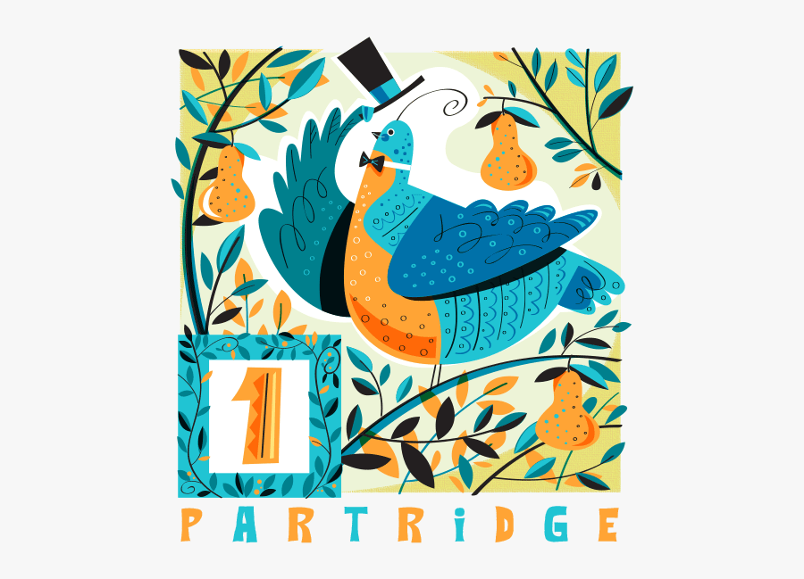 Partridge In A Pear Tree Clip Art, Transparent Clipart